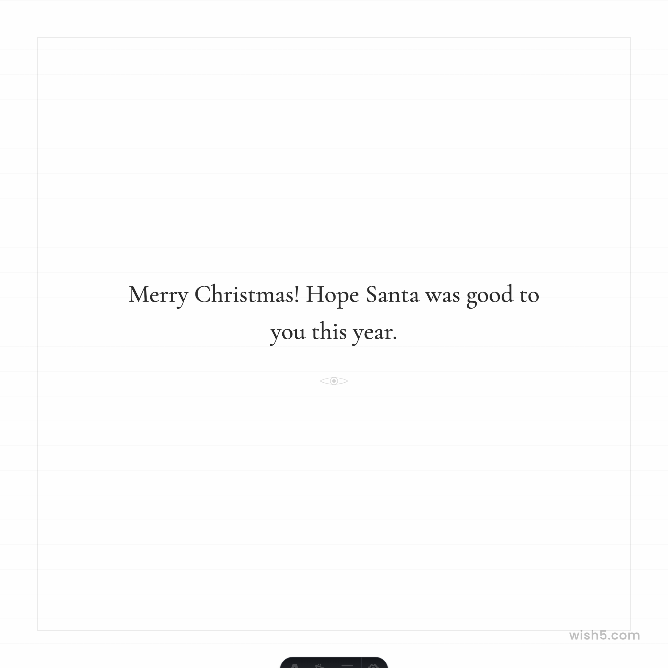 Free christmas greeting card example — White Linen template