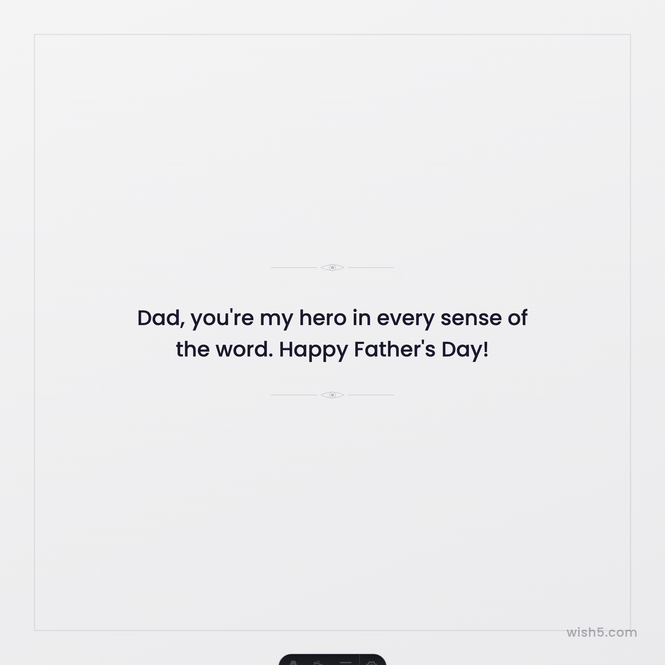 Free fathers day greeting card example — Quiet Slate template