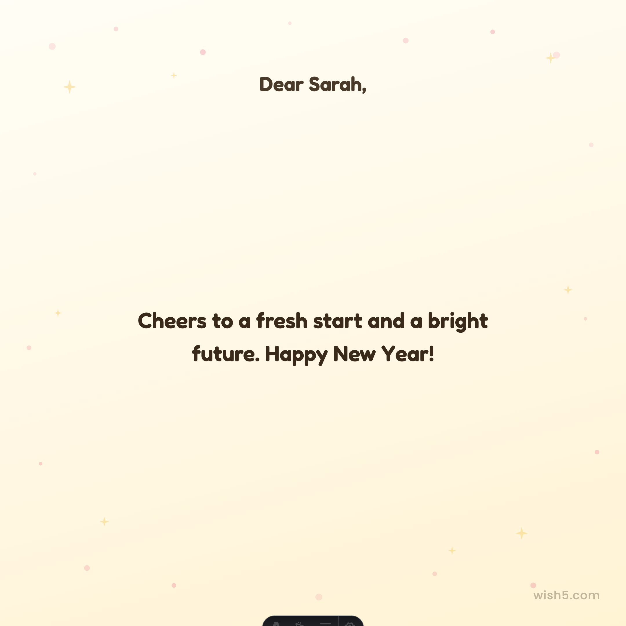 Free new year greeting card example — Confetti Celebration template