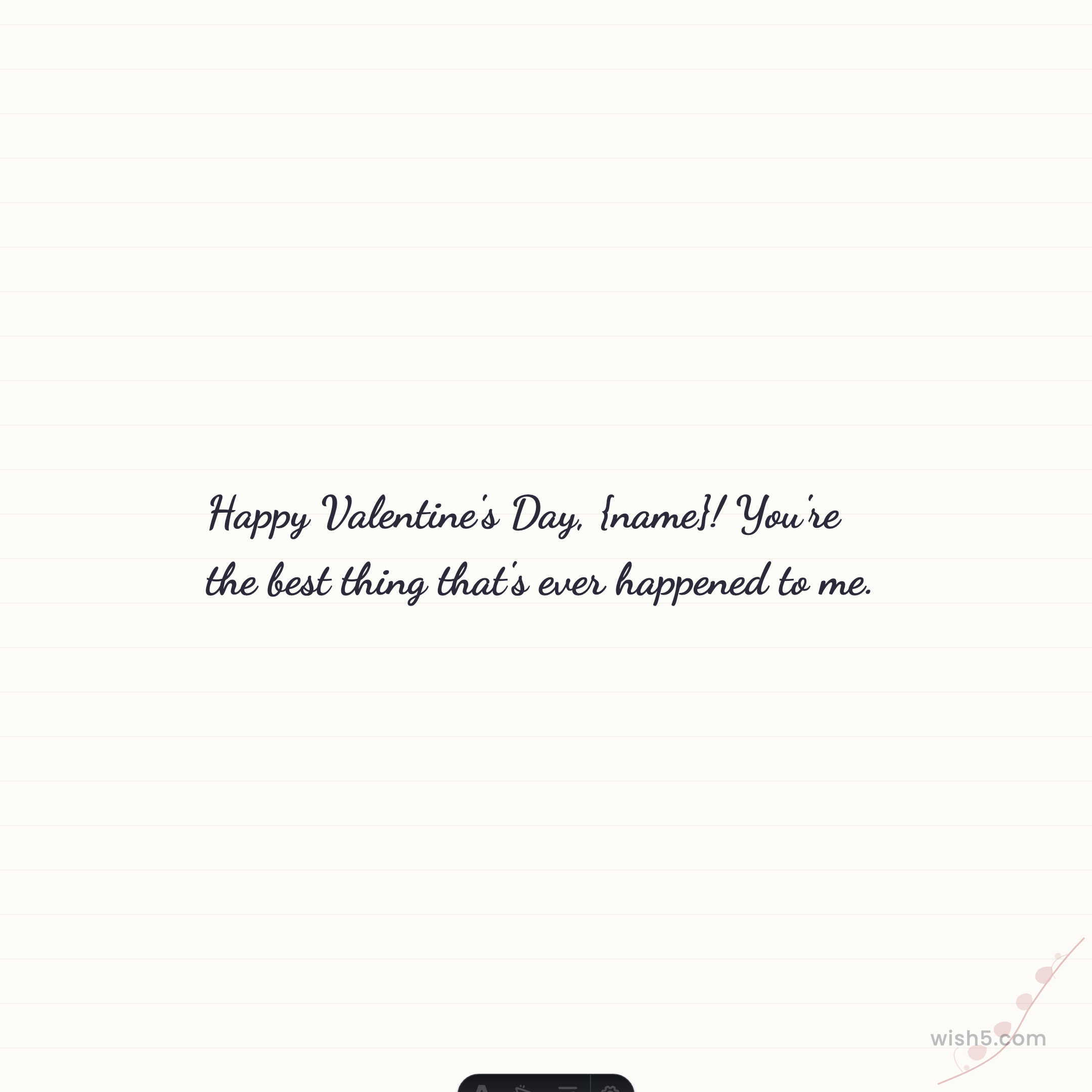 Free valentines greeting card example — Love Letter template